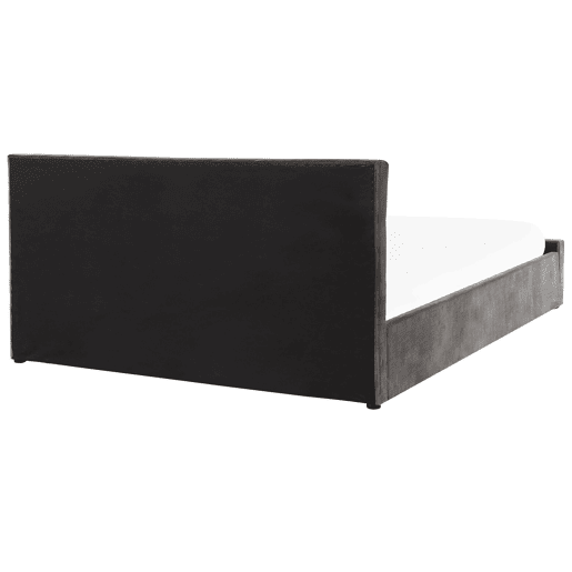 Cama baú Veludo AMIENS 180 x 200 cm Cinzento