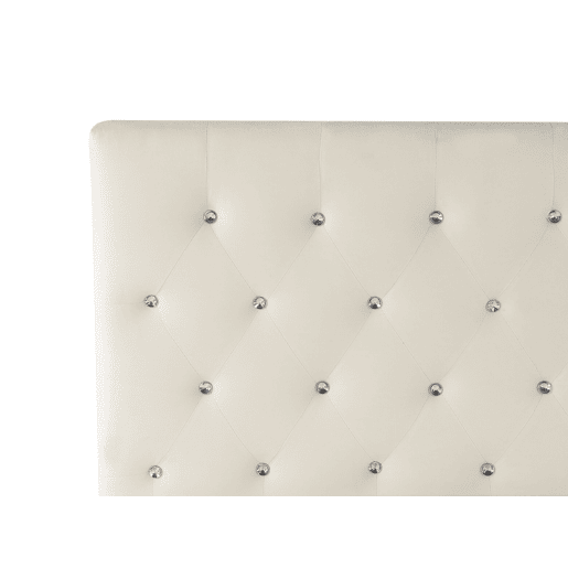Cama baú Veludo AMIENS 140 x 200 cm Creme claro