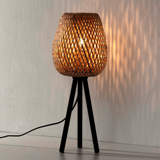 Candeeiro de mesa Tara em Bambu, diâmetro 43,5 cm