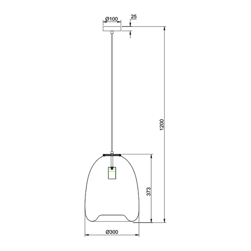 Lâmpada de teto Bamboo Yumei, diâmetro 30 cm