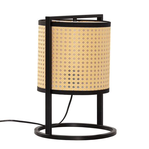 Candeeiro de mesa Ukara em vime sintético, diâmetro 38 cm