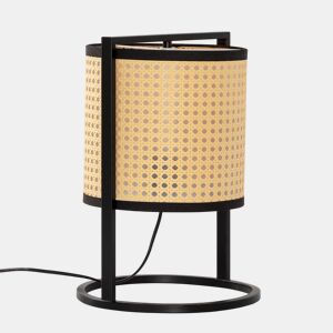 Candeeiro de mesa Ukara em vime sintético, diâmetro 38 cm