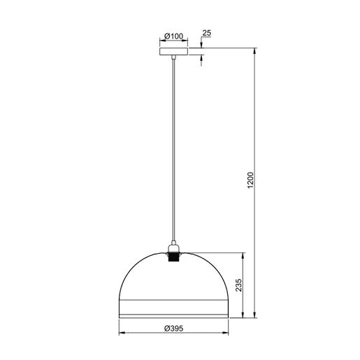 Lâmpada de teto Bamboo Suyen, diâmetro 39,5 cm