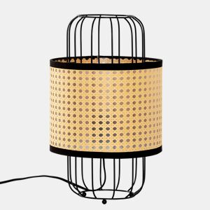 Candeeiro de mesa Nozomi em rattan sintético, diâmetro 38 cm
