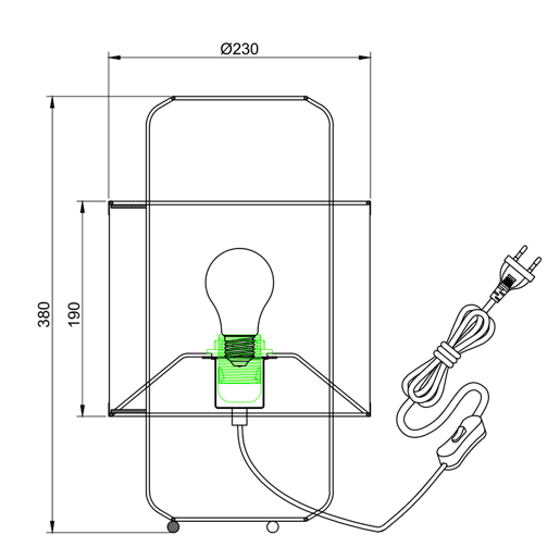 Candeeiro de mesa Nozomi em rattan sintético, diâmetro 38 cm