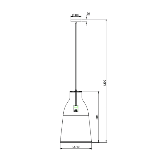 Lâmpada de teto de bambu Nomi, diâmetro 31 cm