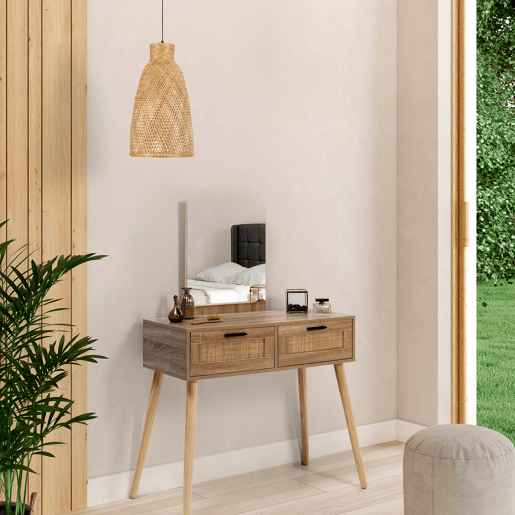 Lâmpada de teto de bambu Nomi, diâmetro 31 cm