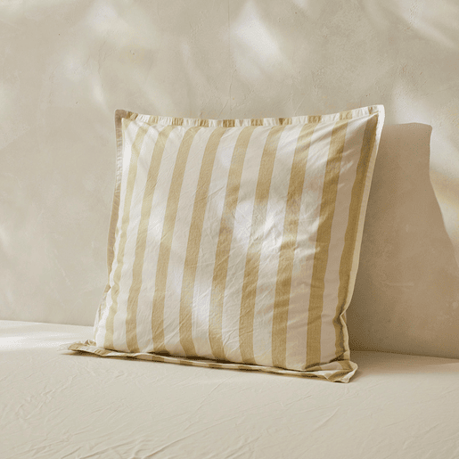 2 Fronhas para almofada 100% algodão percal orgãnico BENGALE 50x50+2,5 cm- amarelo claro