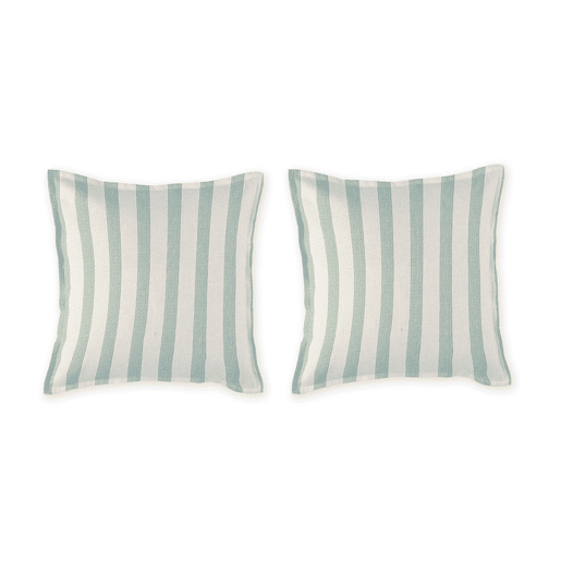 2 Fronhas para almofada 100% algodão percal orgãnico BENGALE 50x50+2,5 cm - verde claro