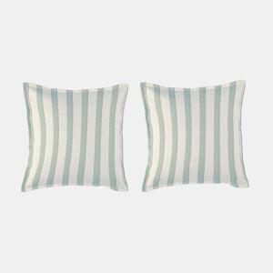 2 Fronhas para almofada 100% algodão percal orgãnico BENGALE 50x50+2,5 cm - verde claro