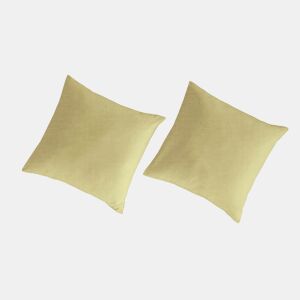 2 Fronhas para almofada algodão orgãnico LISO 80x80 cm - amarelo claro