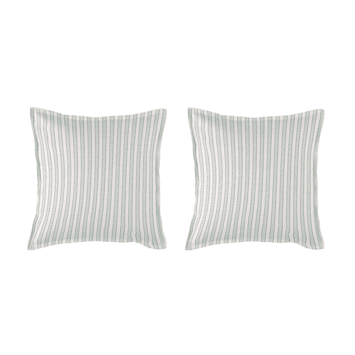 2 Fronhas para almofada 100% algodão percal orgãnico KERALA 50x50+2,5 cm - verde claro