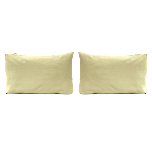 2 Fronhas para almofada algodão orgãnico LISO 50x75 cm - amarelo claro