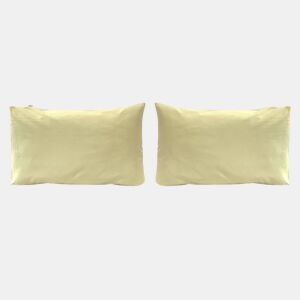 2 Fronhas para almofada algodão orgãnico LISO 50x75 cm - amarelo claro