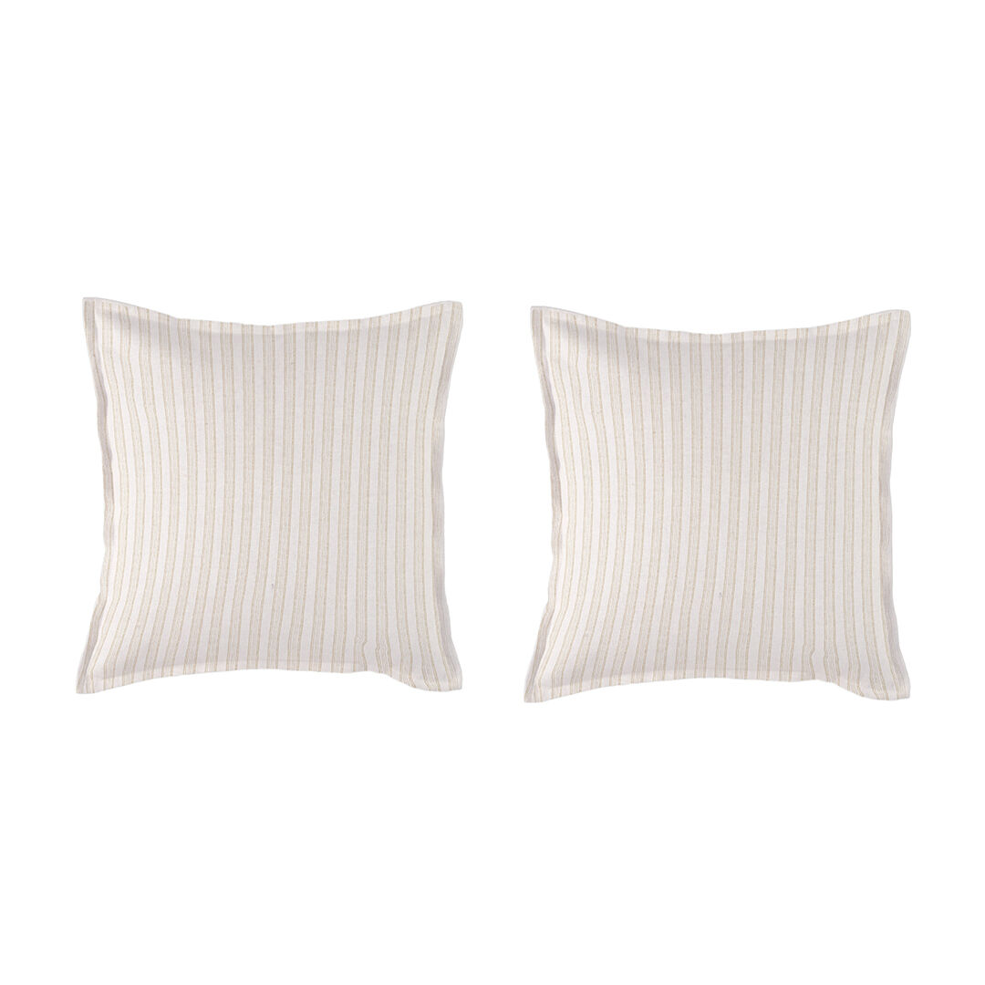 2 fundas de almohada 100% algodón percal orgánico kerala 50x50+2,5 cm arena