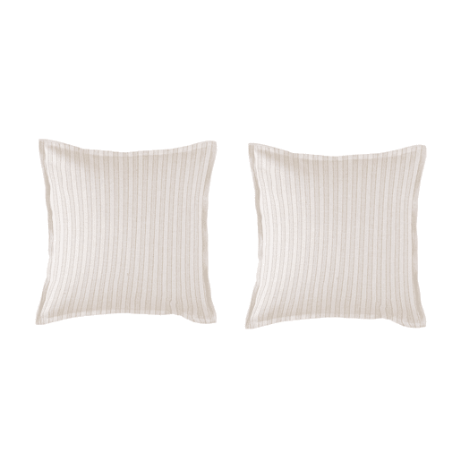 2 Fronhas para almofada 100% algodão percal orgãnico KERALA 50x50+2,5 cm areia