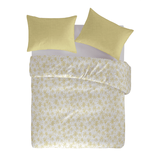 Capa de dredão 100% algodão percal orgãnico GOA ECUME 140x200 cm amarelo claro