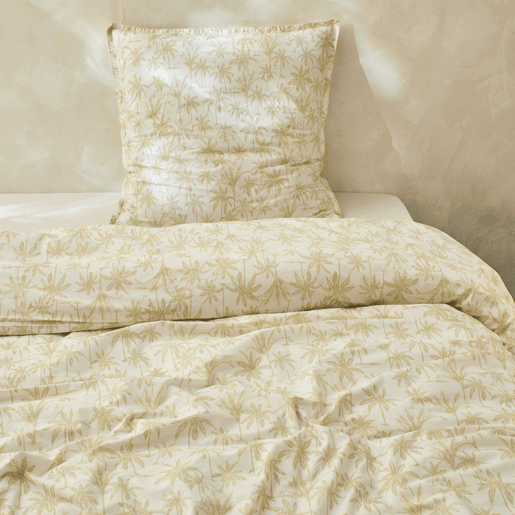 Capa de dredão 100% algodão percal orgãnico GOA ECUME 140x200 cm amarelo claro