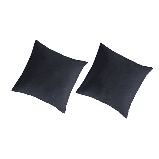 2 Fronhas para almofada algodão orgãnico LISO 65x65 cm - azul acinzentado