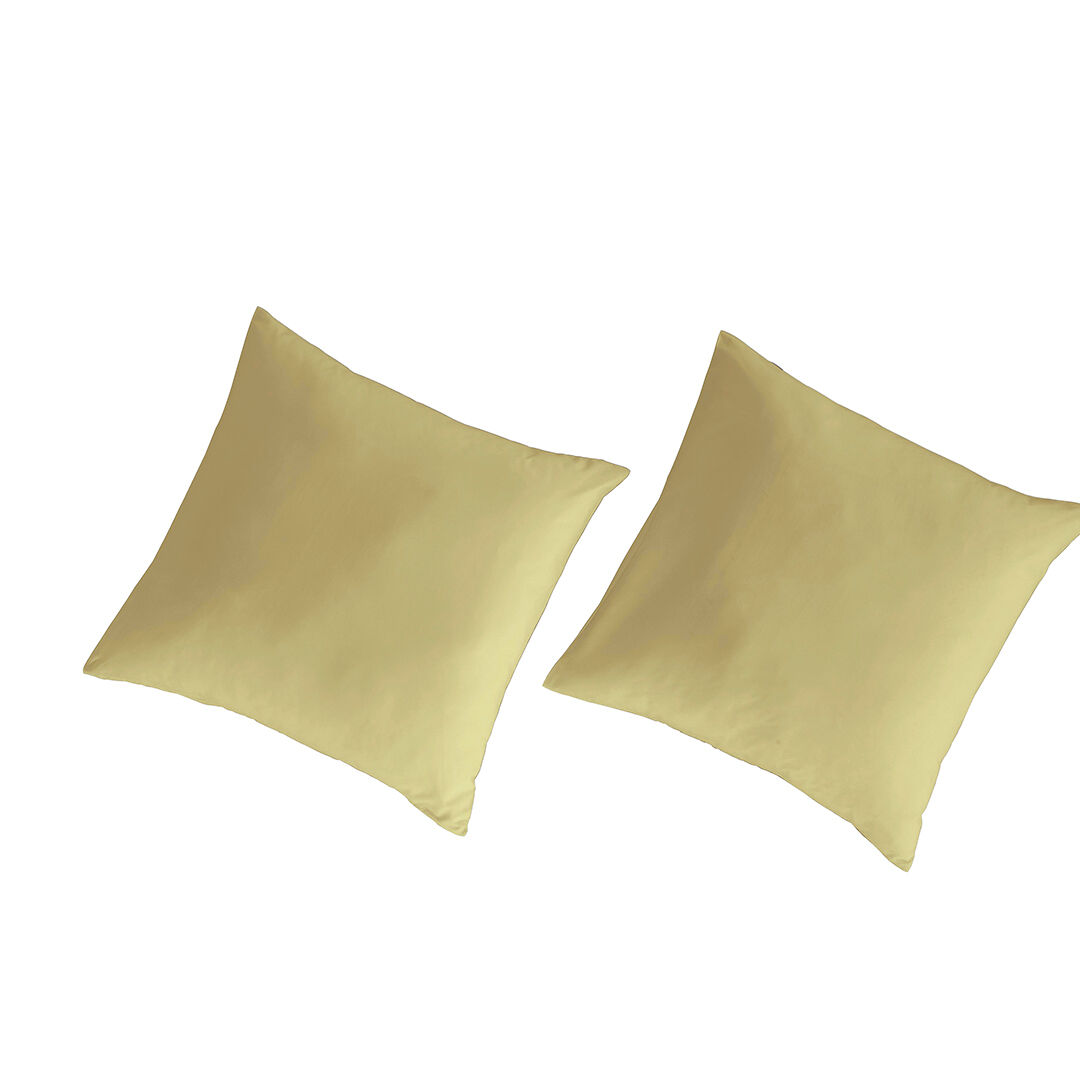 2 Fundas de almohada lisas 100% algodón percal orgánico