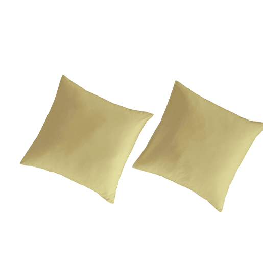 2 Fronhas para almofada 100% algodão percal orgãnico 65x65 cm amarelo claro