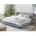 Beliani Cama Terciopelo CAVAILLON 225x246 Beliani Cama Terciopelo CAVAILLON 225x246 Gris Claro