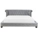 Beliani Cama Terciopelo CAVAILLON 225x246 Beliani Cama Terciopelo CAVAILLON 225x246 Gris Claro