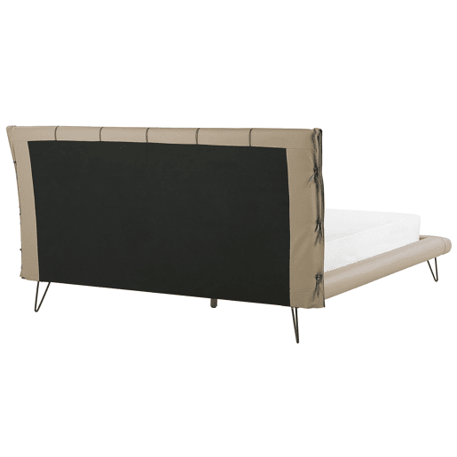 Cama Pele sintética BETIN 180 x 200 cm Cor de areia