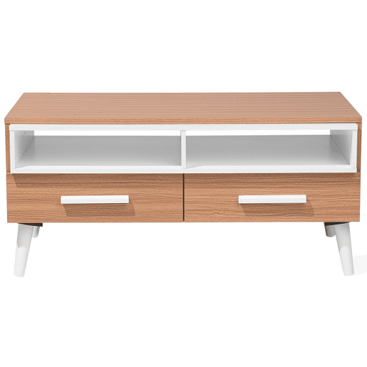 Mesa de centro ALLOA Castanho claroBranco com arrumação
