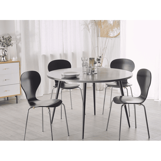 Mesa de jantar ODEON Efeito de betão cinzento 120 cm 120 cm