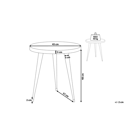 Mesa de apoio DETAH Madeira de teca Castanho escuro