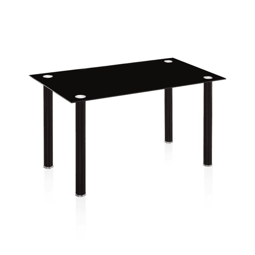 Mesa de jantar Ake Vidro preto - Cromado 140 x 75 x 80 cm