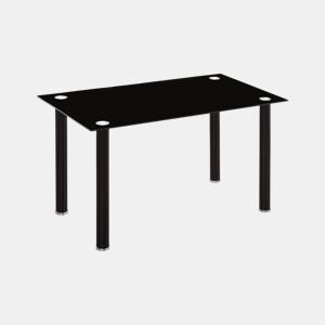 Mesa de jantar Ake Vidro preto - Cromado 140 x 75 x 80 cm