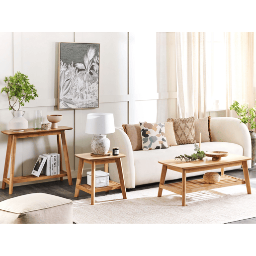 Mesa de centro TULARE Castanho claro
