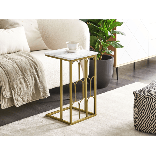 Mesa de apoio PANDALE Mármore branco Mesa de apoio PANDALE Mármore branco