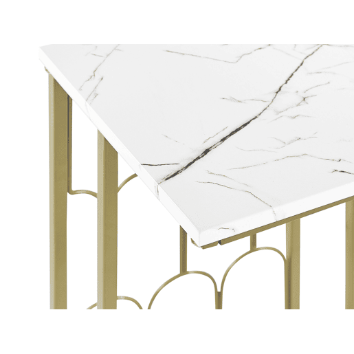 Mesa de apoio PANDALE Mármore branco Mesa de apoio PANDALE Mármore branco