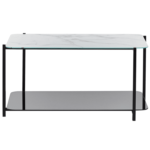 Mesa de centro GLOSTER Vidro de segurança (temperado) Mármore branco