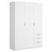 Armario Essen puertas abatibles con cajones 121 Armario Essen puertas abatibles con cajones 121 Blanco