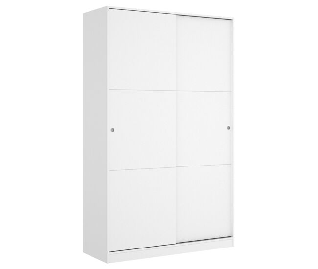 Armario 2 puertas correderas slide 120x204x50 cm blanco