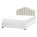 Beliani Cama con almacenaje Terciopelo VINCENNES 147x214 Beliani Cama con almacenaje Terciopelo VINCENNES 147x214 Blanco/ Beige
