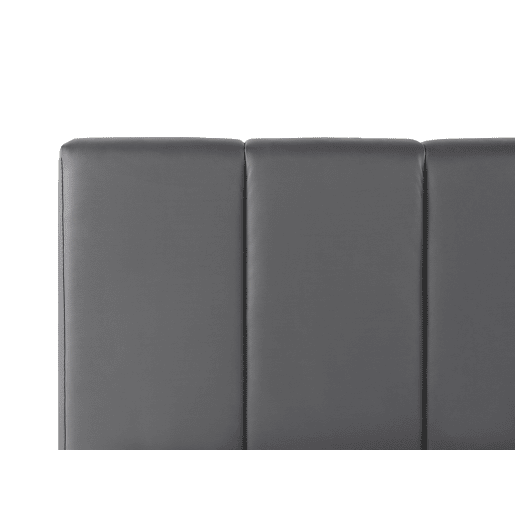 Cama baú Pele sintética DREUX 160 x 200 cm Cinzento escuro