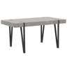 Mesa de jantar ADENA Efeito de betão cinzento 150 cm 90 cm