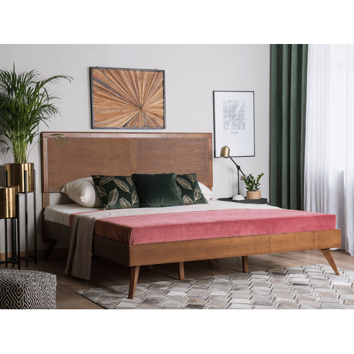 Cama ISTRES 180 x 200 cm Madeira escura de freixo