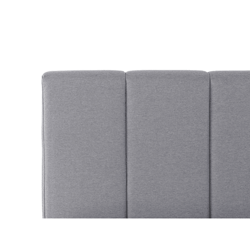 Cama baú Tecido DREUX 180 x 200 cm Cinzento claro