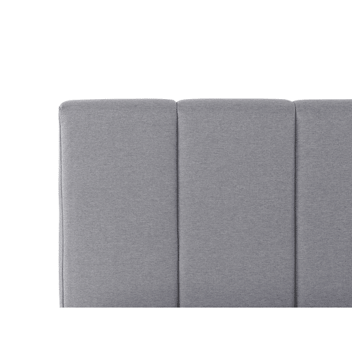 Cama baú Tecido DREUX 160 x 200 cm Cinzento claro