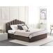 Beliani Cama con almacenaje Terciopelo VINCENNES 187x214 Beliani Cama con almacenaje Terciopelo VINCENNES 187x214 Blanco/ Beige