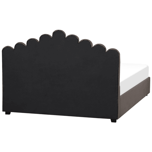 Cama baú Veludo VINCENNES 180 x 200 cm Taupe