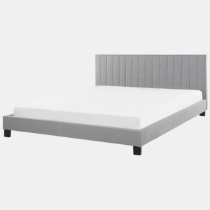 Cama Tecido POITIERS 180 x 200 cm Cinzento claro