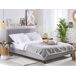 Beliani Cama Poliéster POITIERS 191x215 Beliani Cama Poliéster POITIERS 191x215 Gris Claro