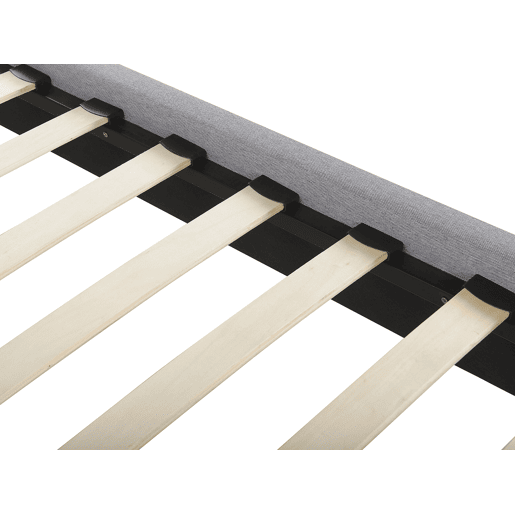 Cama Tecido POITIERS 180 x 200 cm Cinzento claro